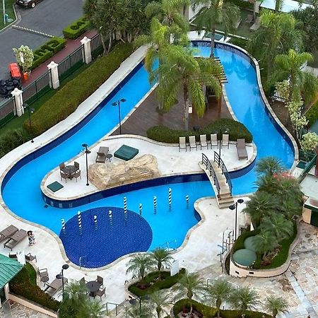 Flat Com Vista Panoramica -15- Na Barra Da Tijuca - Estacionamento Gratuito - Frigobar - Ar Condicionado - Piscina - Academia - Balsa Para Praia Gratis - Varanda - Vista Parcial Mar E Lagoa Rio de Janeiro Buitenkant foto