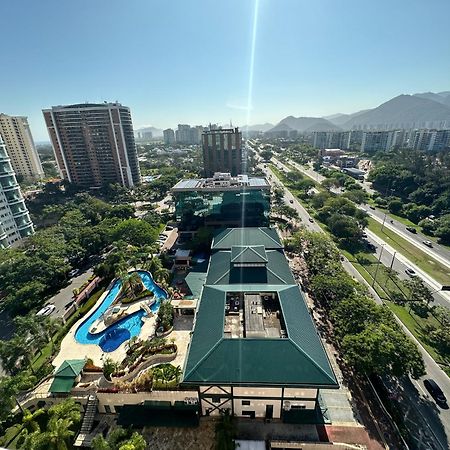 Flat Com Vista Panoramica -15- Na Barra Da Tijuca - Estacionamento Gratuito - Frigobar - Ar Condicionado - Piscina - Academia - Balsa Para Praia Gratis - Varanda - Vista Parcial Mar E Lagoa Rio de Janeiro Buitenkant foto